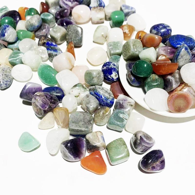 Colorful Rolling Stone Crystal Gravel Exquisite Graceful Natural Crystal Fish Tank and Flower Pot Decoration