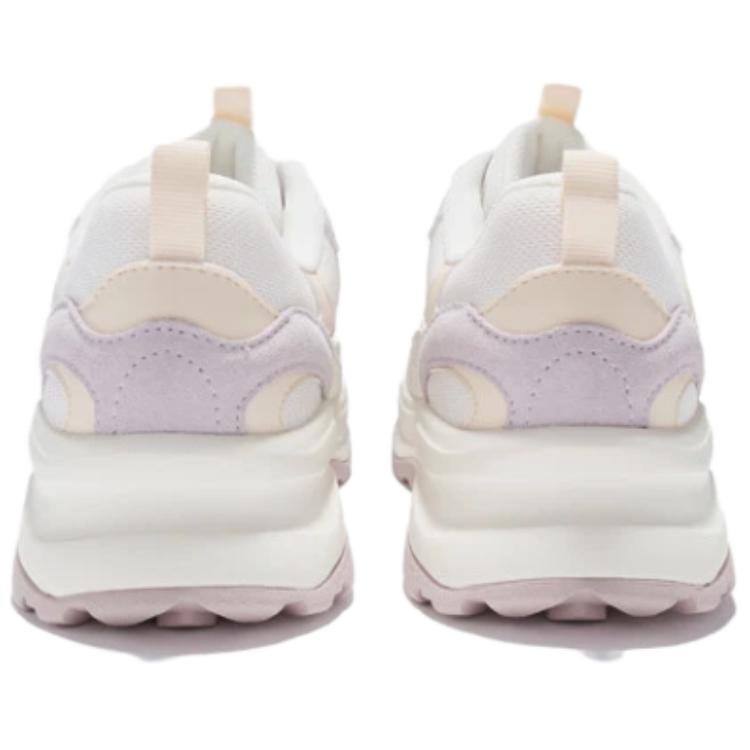 Fila Wood Block Leather Trendy Durable Low-Top Casual Shoes Unisex Sneakers White Pink 11001RM02934H661