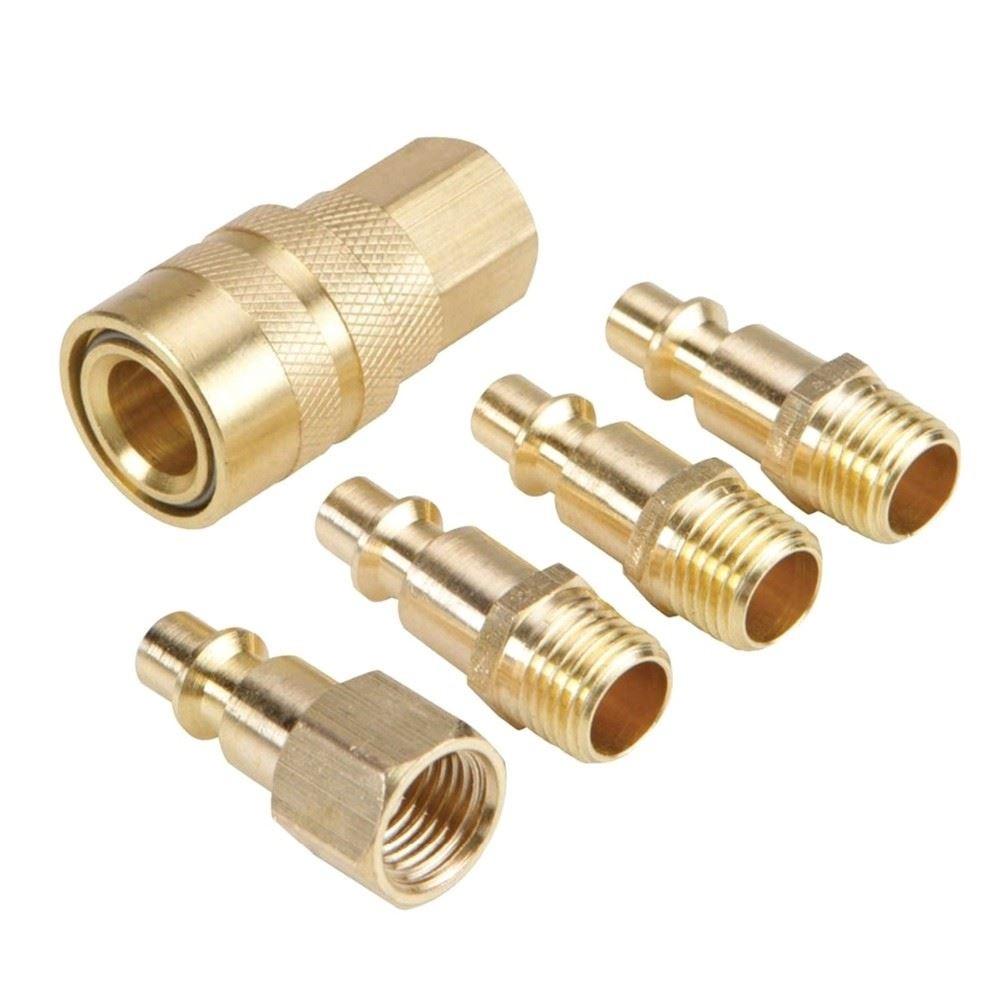 1/4NPT Pneumatisch Zubehör Five-Piece Satz Anschluss Massives Messing Verbinden