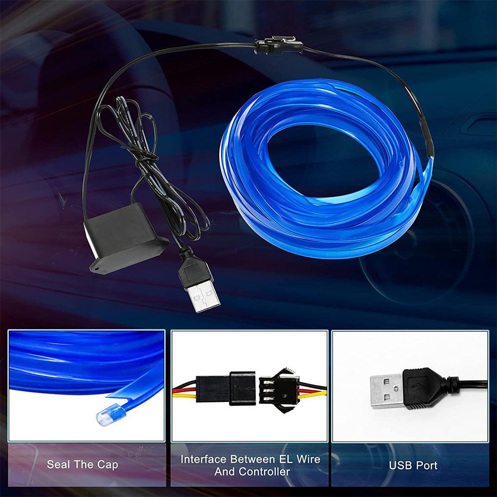 Automotive Strip Light LED Universal Colorful USB Interface Performing Stage Fountain Decorative Atmosphere Lamp