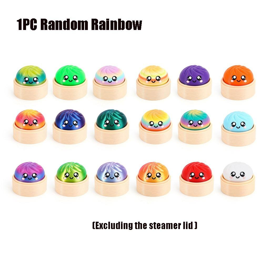 Multiple Gradient Colors Dumplings Blind Box Toy Luminous Baozi Fidget Button Toy  Home Decoration