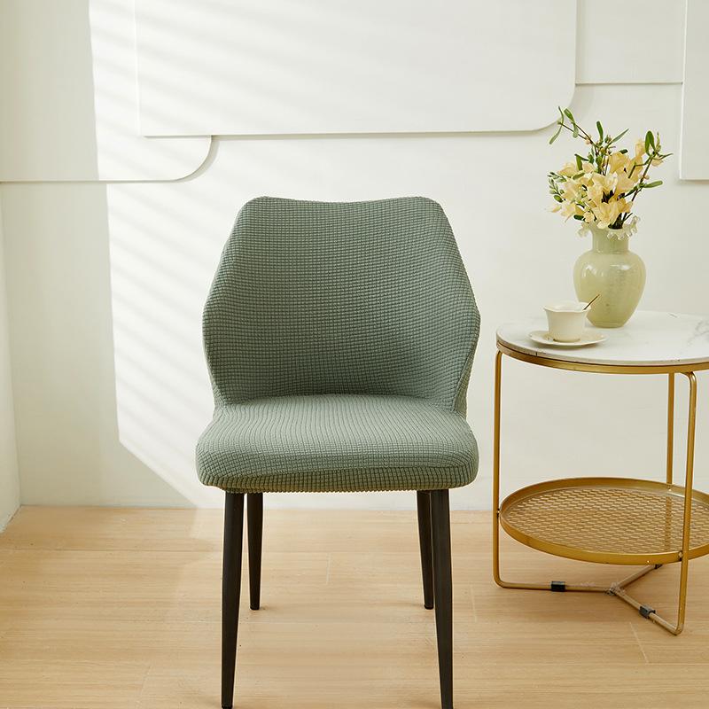 Irregular Shape Dining Chair Cover Anti-slip Stretch Jacquard High Armchair Cover Living Room Kitchen Slipcover