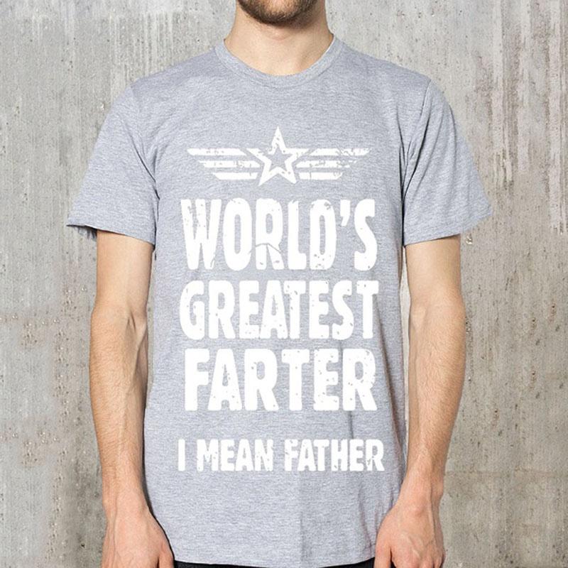 Worlds Greatest Farter Mens Funny Cotton Blend Tshirt Stylish Casual Dad Gift