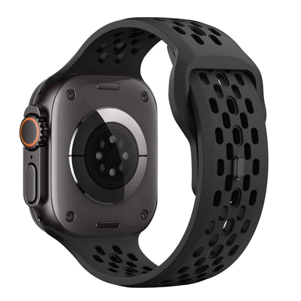 

Silicone Band for Apple Watch Strap 46mm 45mm 41mm 44mm 49mm 42mm Bracelet Correa for Iwatch Series 11 10 9 8 7 6 5 SE Ultra 2/3 44mm 45mm 46mm 49mm чёрный
