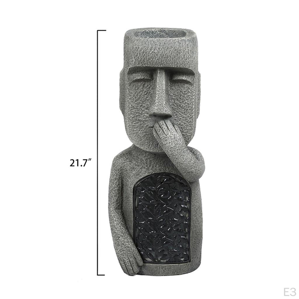 10 Inch Moai Monolith Garden Sculpture in Easter Island Resin