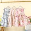 Summer Girls Cotton Silk Princess Dress Big Kids Baby Comfortable Breathable Loungewear Nightgown Casual Sundress