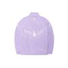 MLB Contrast Color Zipper Stand Collar Jacket Unisex Jackets Purple 3AWJS0221-07LDL