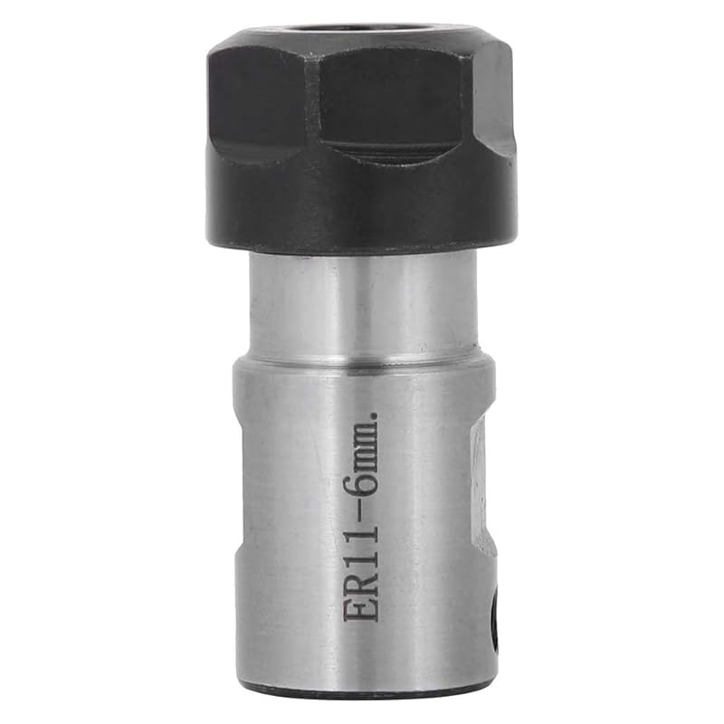 Collet Chuck Holder 5mm 6mm 8mm Milling Holder Straight Motor Shaft Chuck Collet Tool Holder C16 ER11 35L CNC Router Collets (6mm Shaft Diameter)
