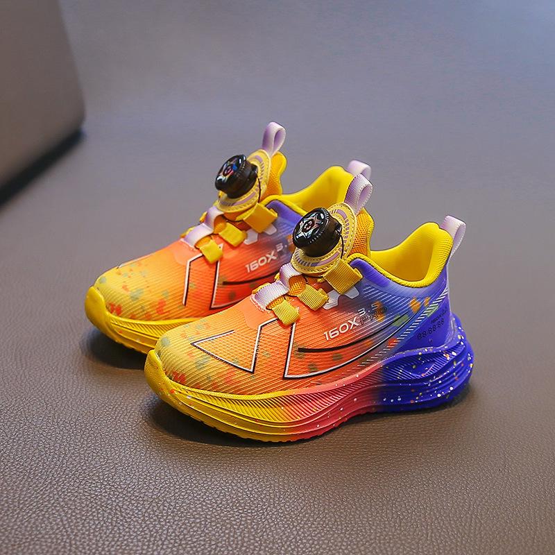 Children's Sports Shoes Breathable Boys' Running Shoes Spring and Autumn New Ins Mesh Shoes Shock-absorbing Soft-soled Boys' Casual Shoes