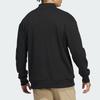 Adidas Comfortable Solid Color Casual Pullover Long Sleeve Polo Shirt Men Tops Black IW6716