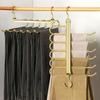 6 Layers Magic Trouser Hangers Multi-Functional Scarf Organizer Space Saving Pants Hangers  Closet