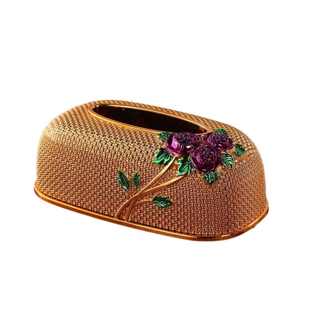 

Fashion Kitchen Pumping Tray Elegant Bar Napkin Box Modern Rose Desktop Tissue Box Restaurant Style 4