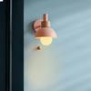 Iron and Wood LED Wall Lamp with Switch Nordic E27 Sconce Lights for Bedside Bedroom Living Room Kitchen Stairs