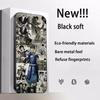 Kingdom Kanki Japan Anime Pattern Phone Case For iPhone 17 16 16e 15 14 13 12 Plus Mini Pro Max Soft Black Shockproof Cover