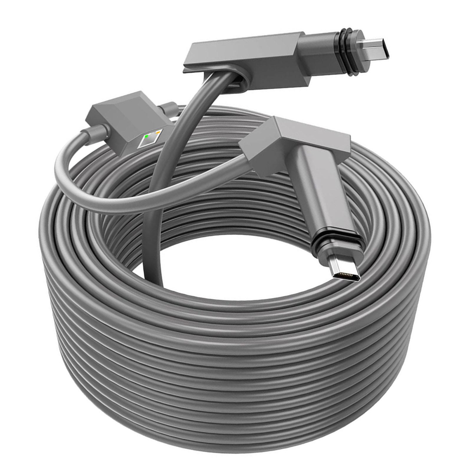 

2 in 1 Replacement Cable with Ethernet Adapter 1200Mbps Rectangular Satellite Cord for V2 Dish Anten