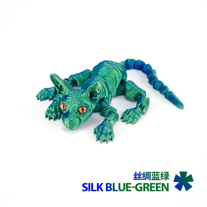 

Миниатюрная 3D-печатная модель лысой кошки и мыши, куклы, игрушки, фигурка животного, скульптура сфинкса, новое творчество, домашний декор Cat Mouse(Random)