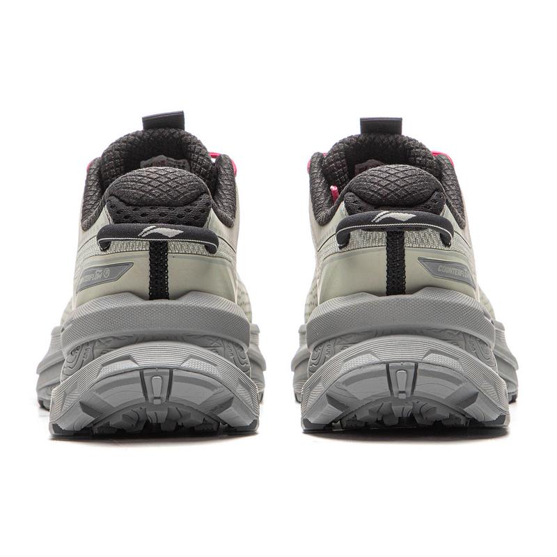 Li Ning Outdoor CF Tracing, Xingchuan Cushioning Abrasion Resistant Rebound Low top Hiking Shoes Unisex Ore Gray AHTV047-3