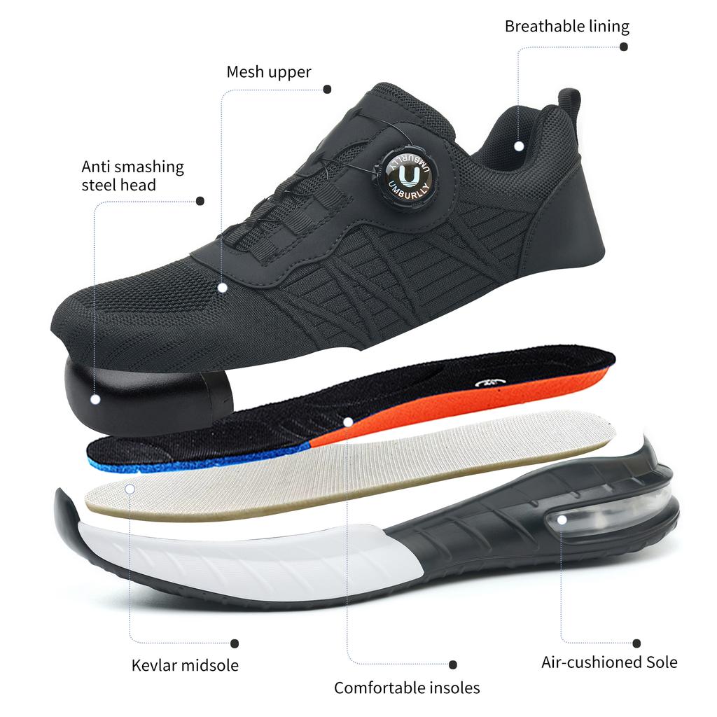 Safety Shoes, Steel Toe Shoes For Men Women, Lightweight Outdoor Sneakers, Anti-Smash, Indestructible Work Boots, Construction