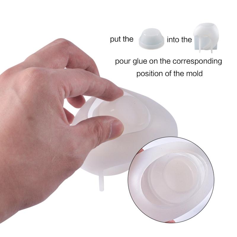 1 Set Moon Candle Holder Resin Molds Tray Silicone Molds for Resin Epoxy Casting Mold for DIY Candlestick Jewelry