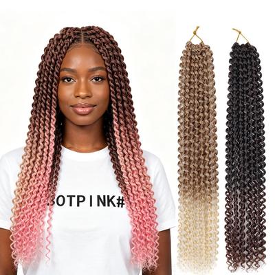 Passion Twist Crochet Hair Extensions Synthetic Spring Twist Braiding Hair Black Bohemian Curly Style for Women