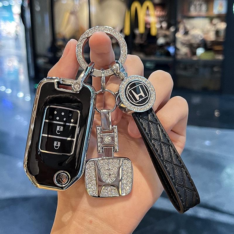 TPU Car Key Bag Case Cover Protector Shell For Honda Civic HRV CRV XRV CR-V Crider Odyssey Pilot Fit Accord Keychain Accessories BO8