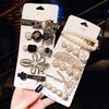 5-6pcs Pearls Elegant Vintage Hair Clips Women Fashion Geometric Flower Barrettes Headwear Girl Sweet Hairpins Hair Accessories