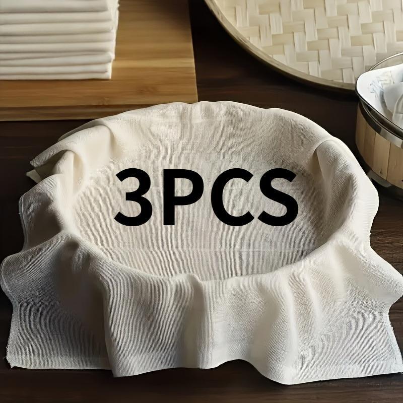 10PC Cotton Steamer Cloth Square Filter Cloth High Density Curd Soybean Milk Cloth Kitchen Filter Residue Gauze Insulation Cover