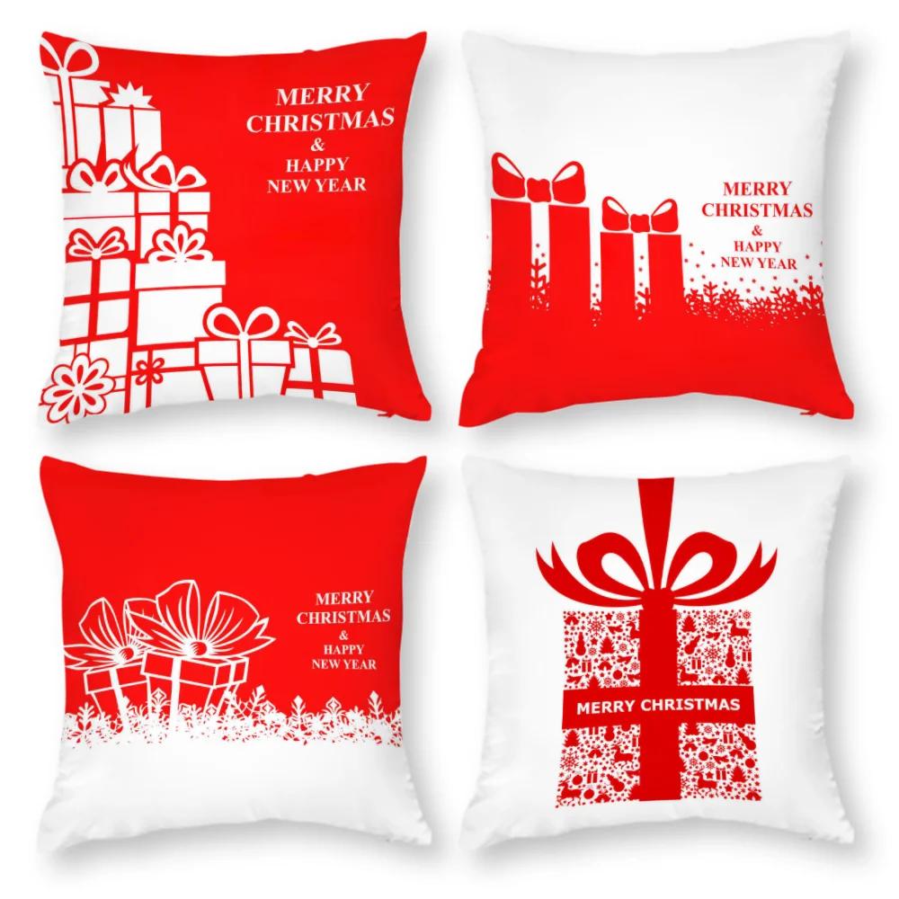 Nordic New Year pillowcase Christmas cushion cover 40x40 45x45 50x50 60x60 decorative pillowcase for living room home decore