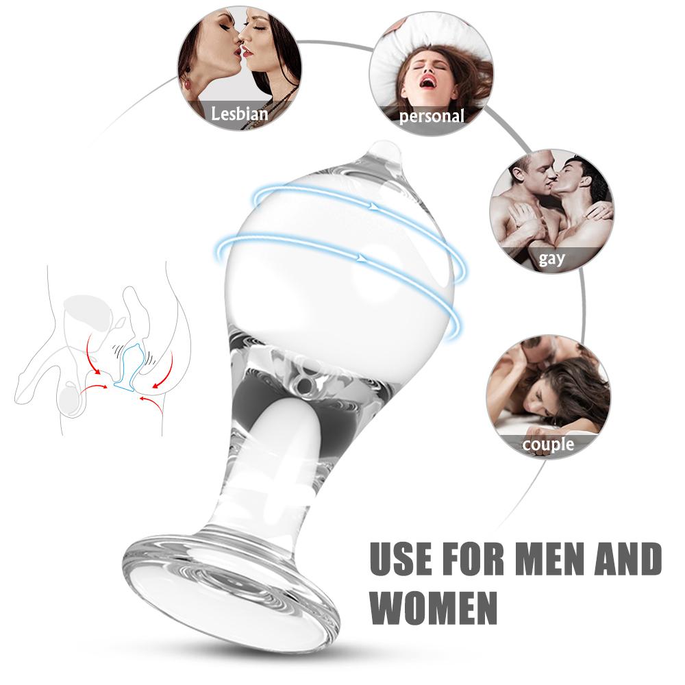 3PCS/Lot Transparent Anal Plug for Women Men Butt Plugs Adult Masturbation Adult Gay Sex Toys