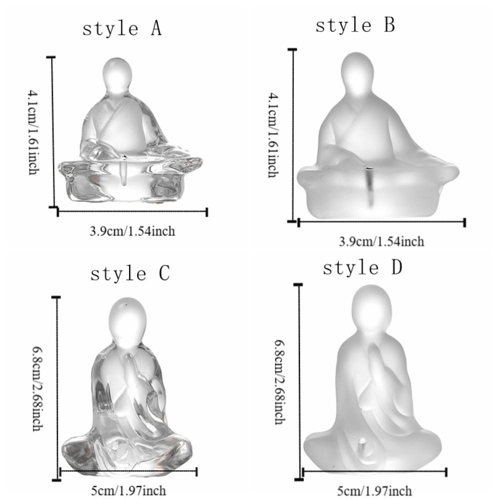 Finely Carved Tea Ceremony Ornaments Transparent Crystal Ornament Living Room