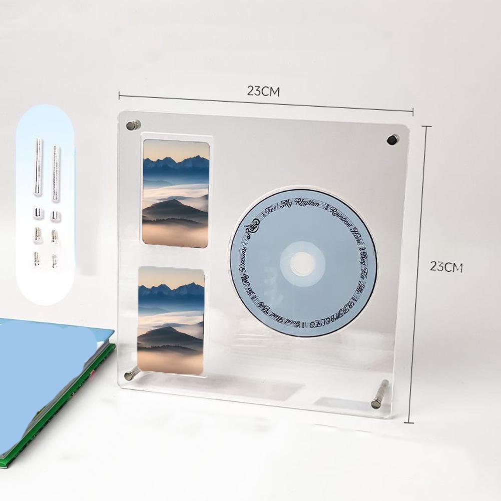 Transparent CD Frame Picture Poster Holder Acrylic Photo Protective Album Photo Frame Stand Photocard Holder CD Storage