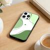 Four-leaf Clover Phone Case For iPhone 16,15,14,13,12,17,Pro Max,Plus Silicone Black Case