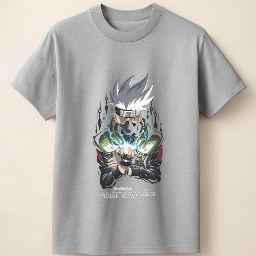 Kakashi with Chidori Energy Attack Bold Ninja Art Unisex T Shirt Unisex T-Shirt L