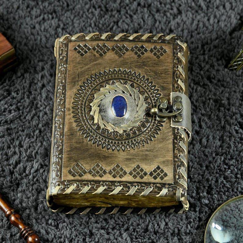 Book of Shadows, Vintage Leather Journal, Grimoire Journal, Witch Spell Book Witchcraft Supplies, Wiccan Decor Leather Book Travel Notebook