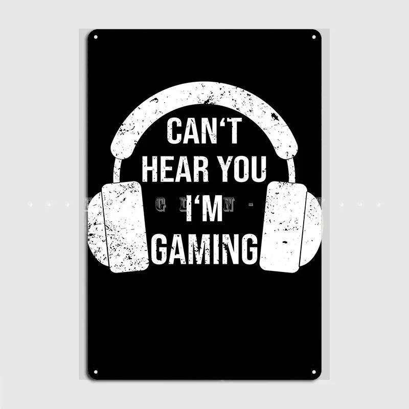 Im Gaming Funny Metal Sign Wall Mural Mural Vintage Wall Decor Tin Sign Posters