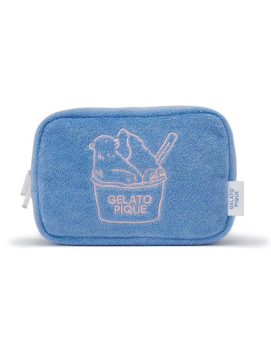 

вышитый махровый чехол PWGB242617 BLU [Gelato Pique] Женский с одной вышивкой синий