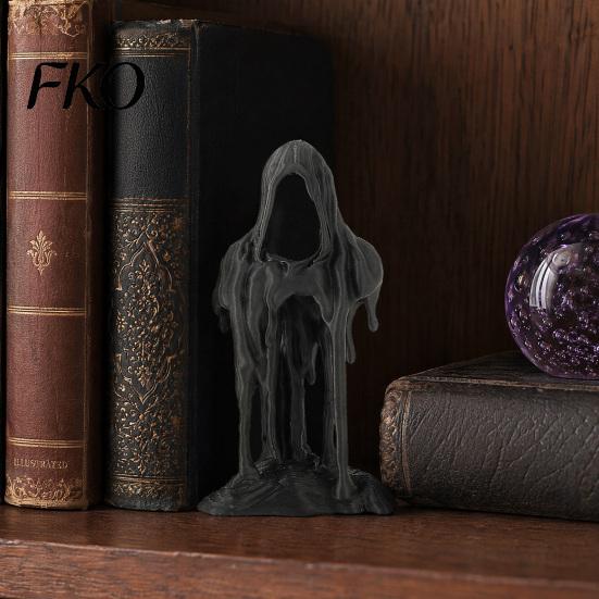 Environmentally Safe Decor 3D Printed Grim Reaper Statue Decor, Halloween Desk Figurine, Cute & Spooky Office Decoration Ideas Ornament,