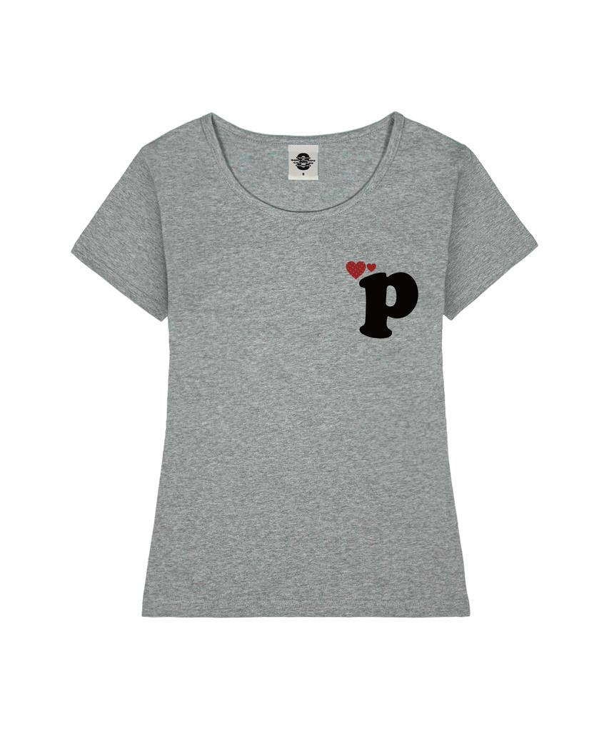 PRIMATE Heart P Women'S U-Neck Slim Fit Short Sleeve T-Shirt 6 Colors
