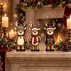 3/4pcs Rustic Farmhouse Style Wooden Desktop Ornaments 2D Flat Holiday Tabletop Decor  Dining Tables