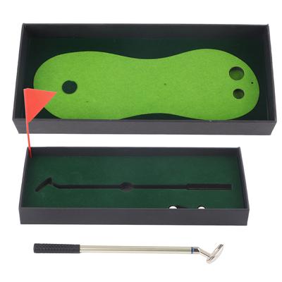 Zestaw do ćwiczeń gry w golfa na biurko, długopis, puttery, mata do puttingu piłek golfowych, flaga