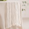 Polyester Fiber Cheesecloth Table Runner 90x400cm Pleated Table Runner  Coffee Table