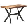 Dining Table 120x60x75 cm Solid Wood Honey Colored
