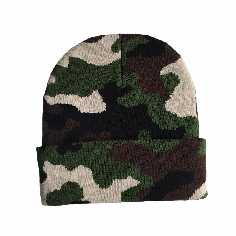 Outdoor Ear Protection Warm Knitted Beanie Hat Acrylics Jacquard Cuffed Custom Hip Hop Beanie Hat