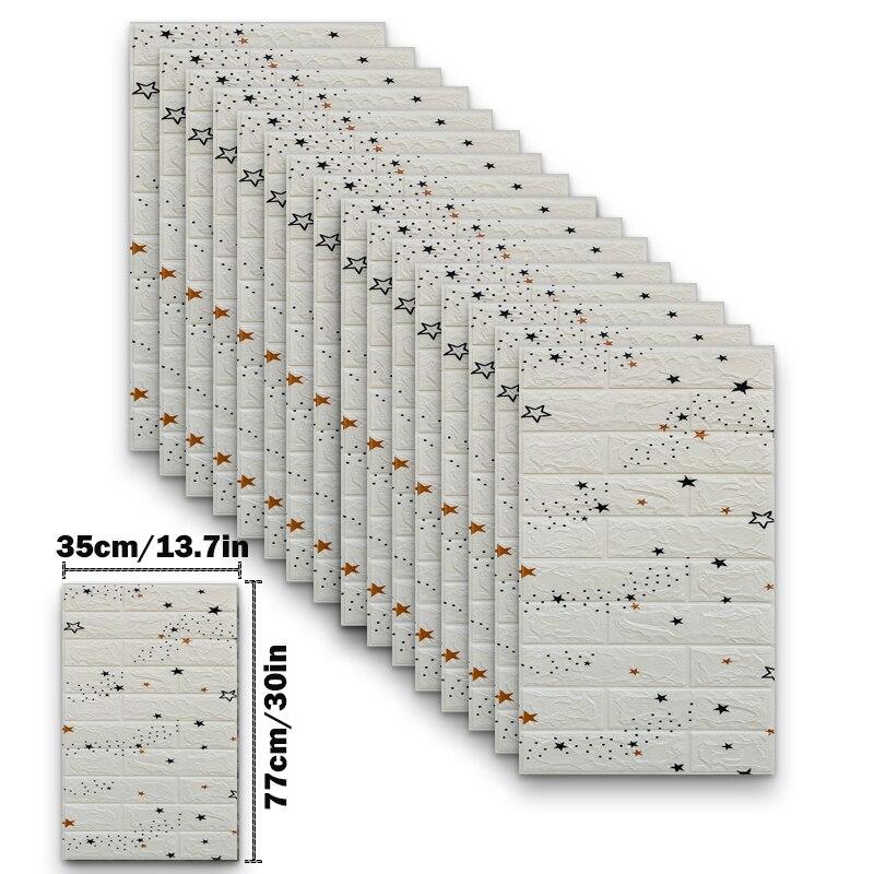 

20 шт. 3D пенопластовые наклейки на стену, панели, кирпичные водостойкие клейкие обои, гостиная, спальня, домашний декор для ванной комнаты Pack of 20