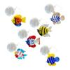 Set of 6 Artistic Glass Hanging Fish with Bubble, Window Charm Aquarium Float Decoration for Home and Office