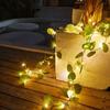 Leaf String Lights, Four Seasons Green Leaves, European Wedding Party Home Wall Decor Lights
