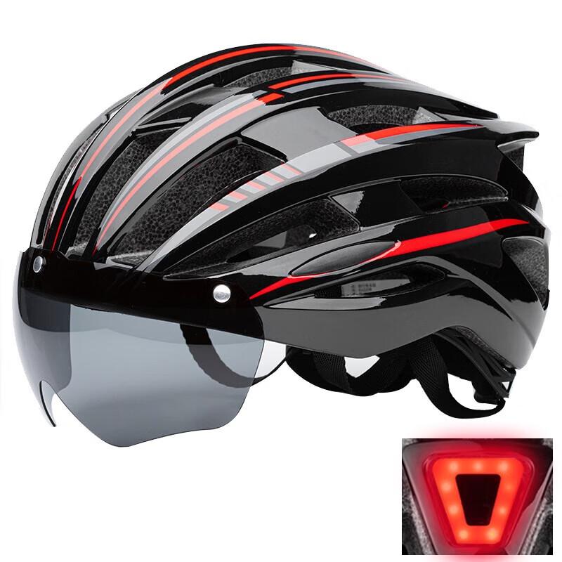 Lishi Integrated Cycling Helmet with Rechargeable Taillight One Size