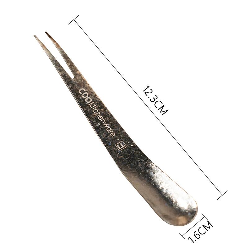Portable Titanium Fork Spoon Dual Use Easy Cleaning Outdoor Cam Pure Titanium Fruit Spoon Fruit Fork for Home Users