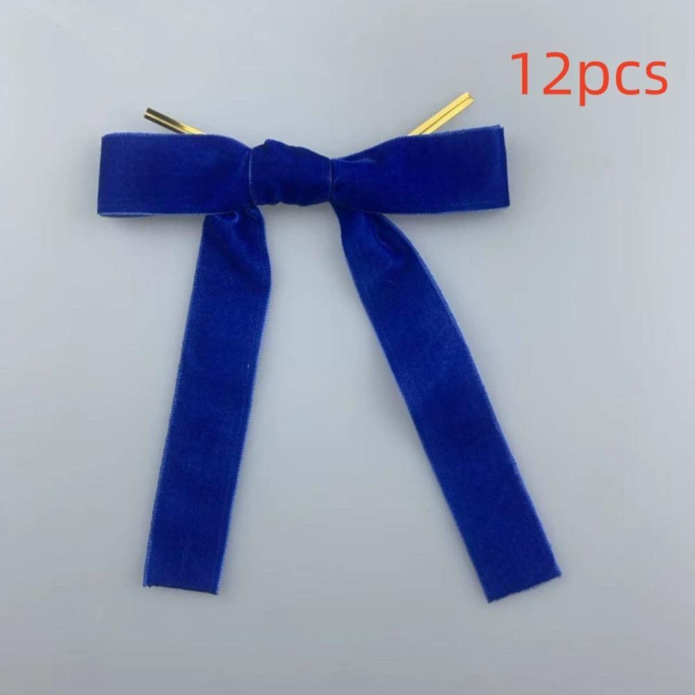 Home Decor Velvet Ribbon Bows With Cable Tie Velvet Christmas Bows Xmas Decorations