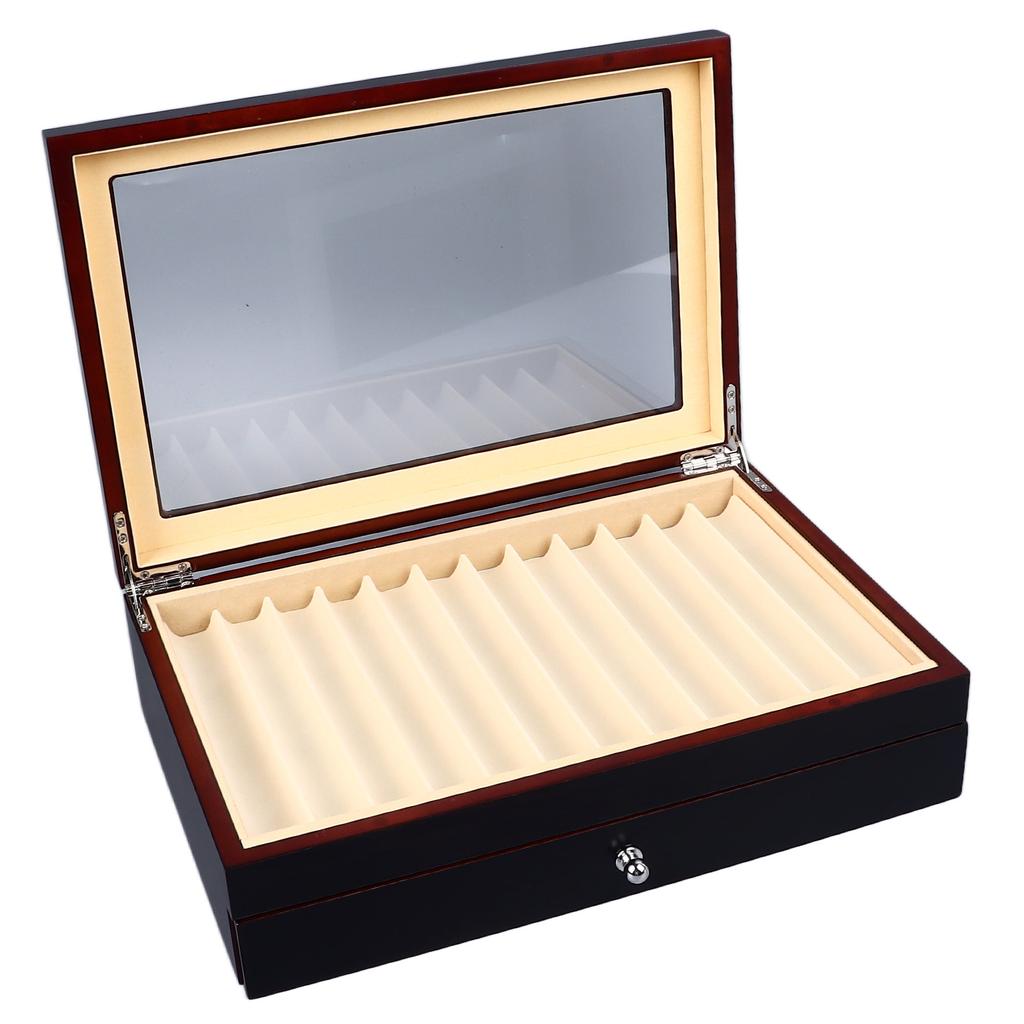 Pen Display Box 23 Slot Double Layer Transparent Top Pen Collection Display Box for Anniversaries